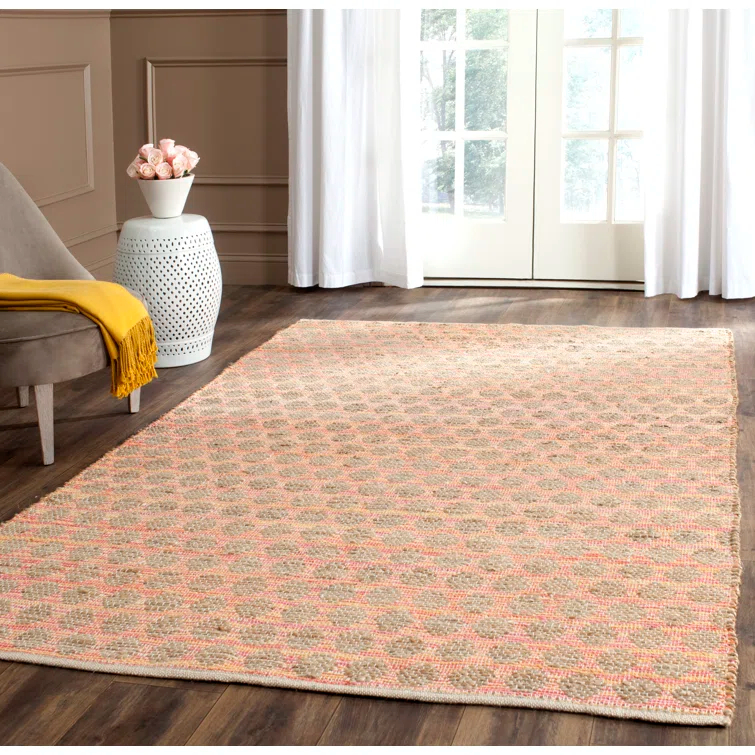 Arria Cape Cod Hand Woven 80% Jute, 20% Cotton Polka Dots Rug