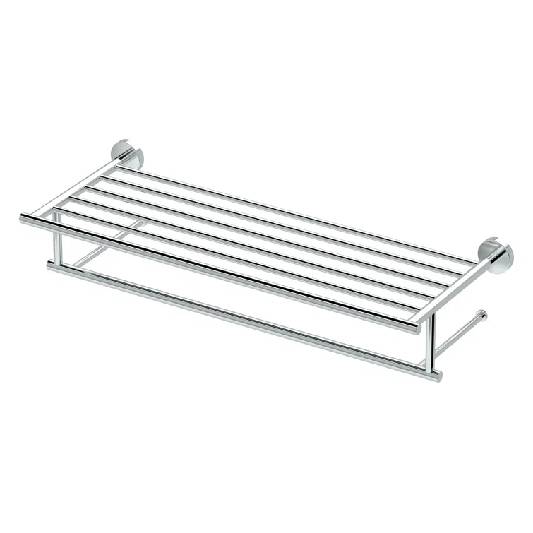 Wall Mount 25.75" W Towel Rack with Towel Bar