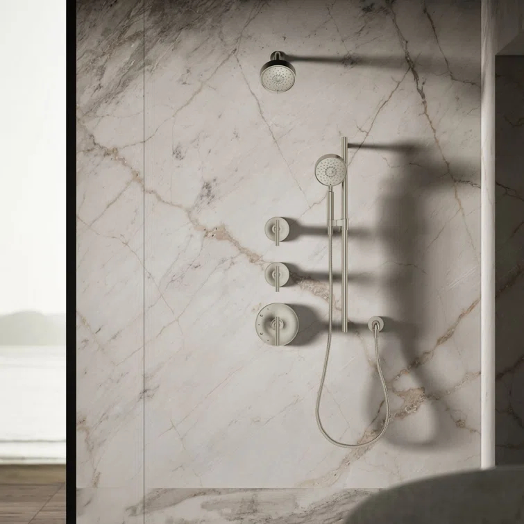 Kohler Purist 2.5 Gpm Multifunction Wall Mount Showerhead, Three Spray Settings, 5.5" High Pressure Spray Head