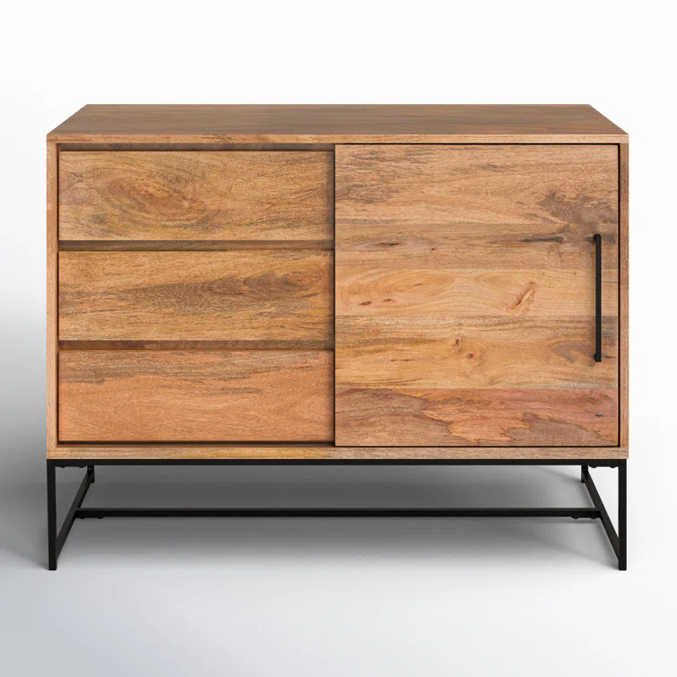 Ascent 40" Wide 3 Drawer Solid Mango Wood Server