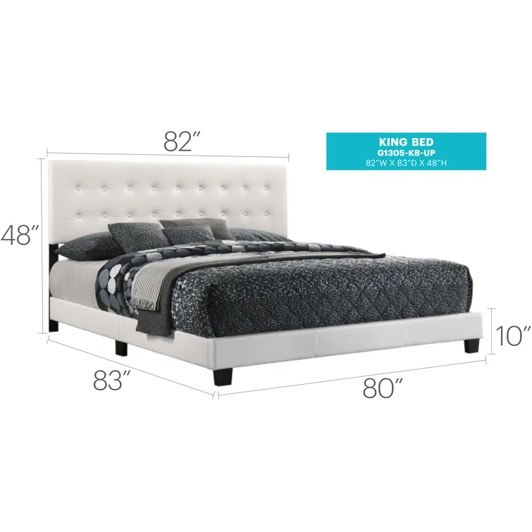 Eaton Vegan Leather Platform Bed