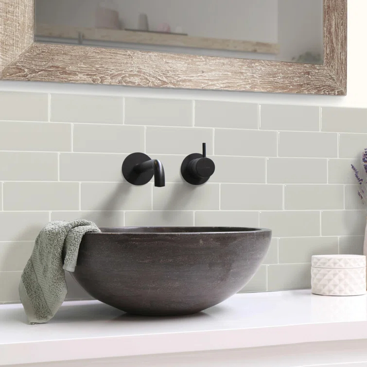 Peel and Stick Gel Backsplash Tile Metro 12'' x 8'' (Set of 4)