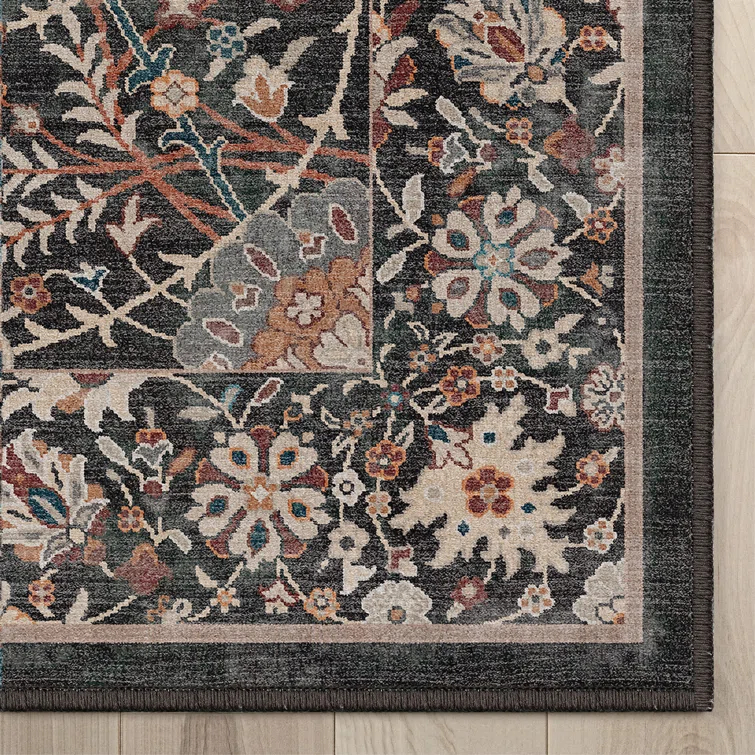 Asha Oriental Floral Flat-Weave Rug
