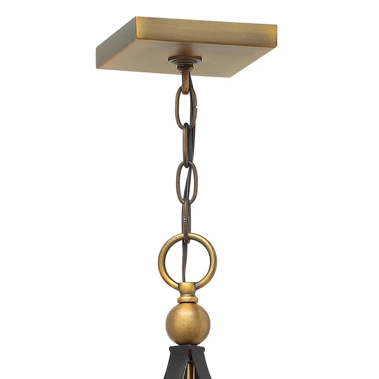 Hinkley 4-Light Open Frame Foyer Chain-Hung Rectangle Chandelier