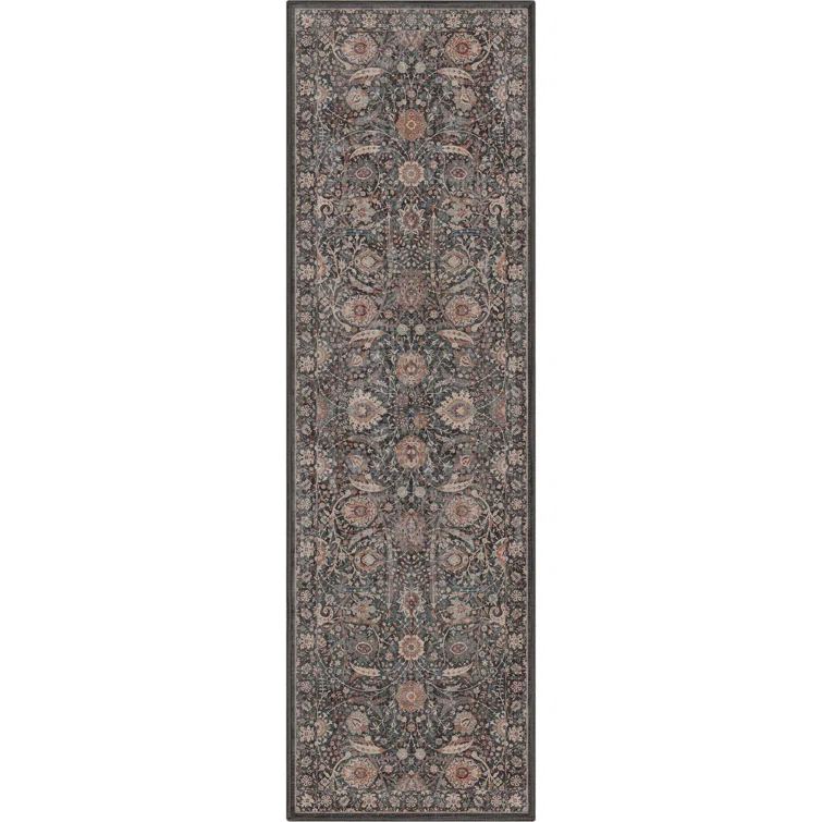 Asha Oriental Floral Flat-Weave Rug