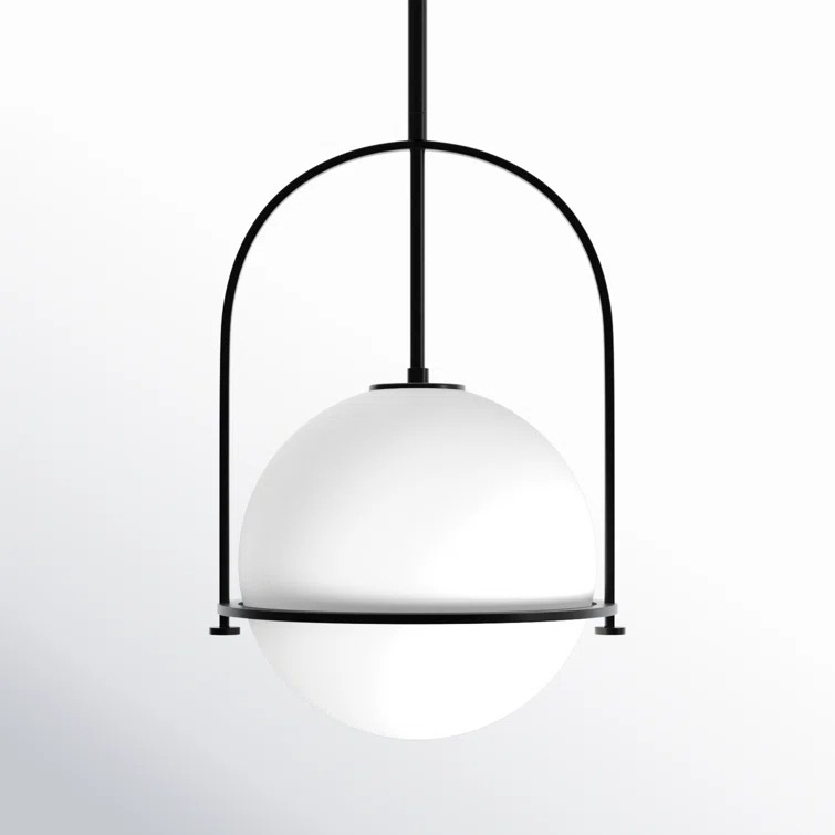 Arie Single Light Glass Dimmable Pendant