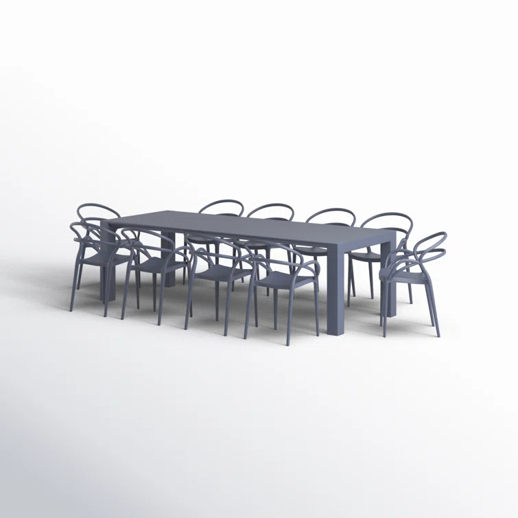 Comet 118'' Rectangular 10 - Person Outdoor Dining Set