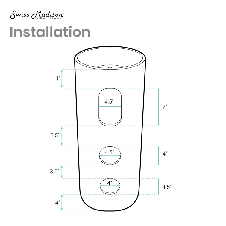 Monaco Circular Basin Pedestal Sink