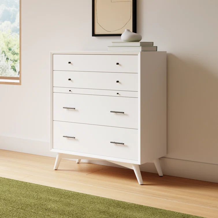 Williams 4 Drawer 38'' W Solid Wood Chest