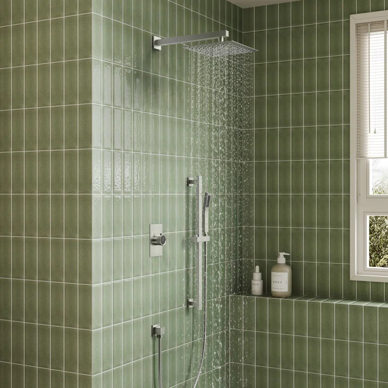 RainfallCascade 10" Pressure Balanced Slide BarShower System with Rough-In Valve