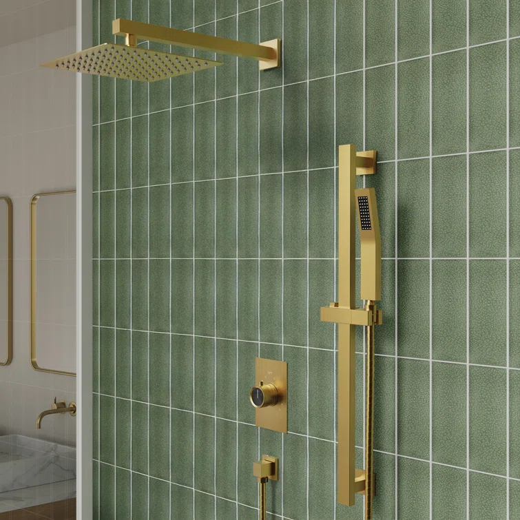 RainfallCascade 10" Pressure Balanced Slide BarShower System with Rough-In Valve