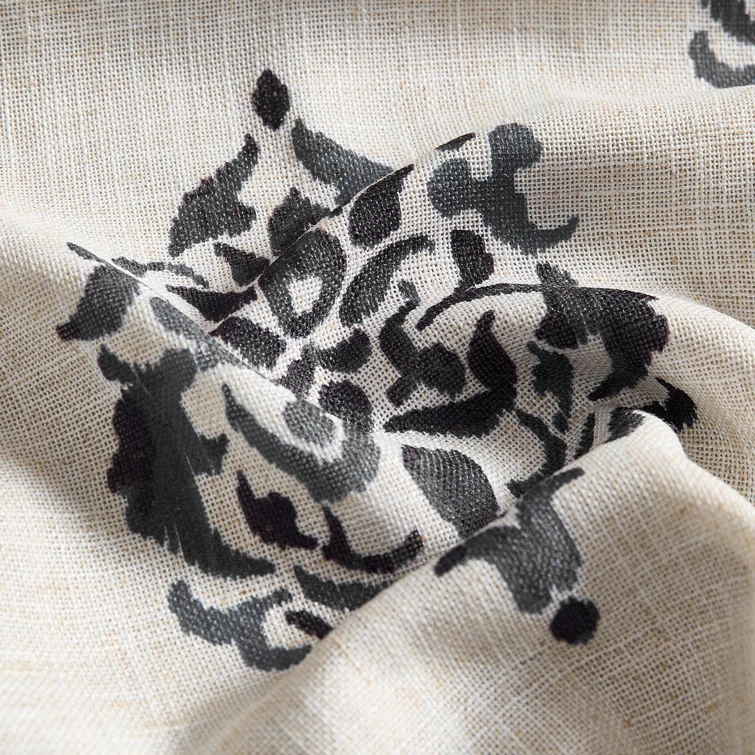 Blanford Medallion Print Room Darkening Thermal Grommet Top Single Curtain Panel