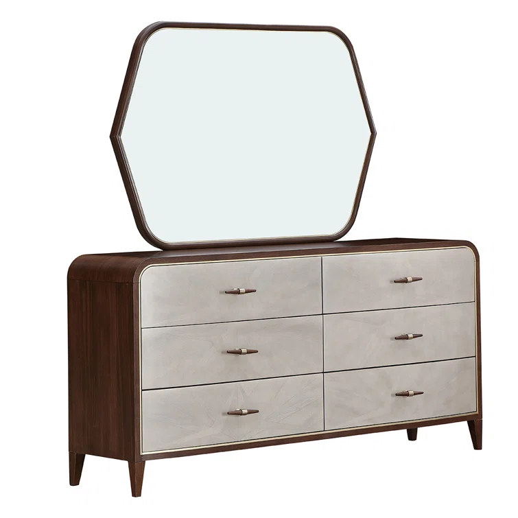 Houston Dresser With Mirror - Walnut
