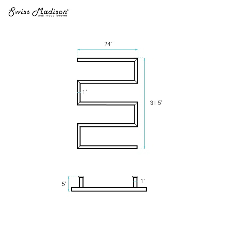 Voltaire 5-Bar Electric Towel Warmer