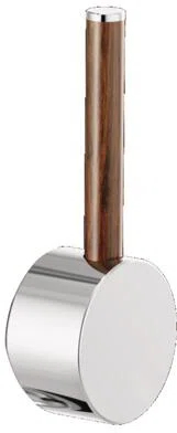 Polished Chrome Brass Pull-Down Kitchen Faucet with Wood Handle