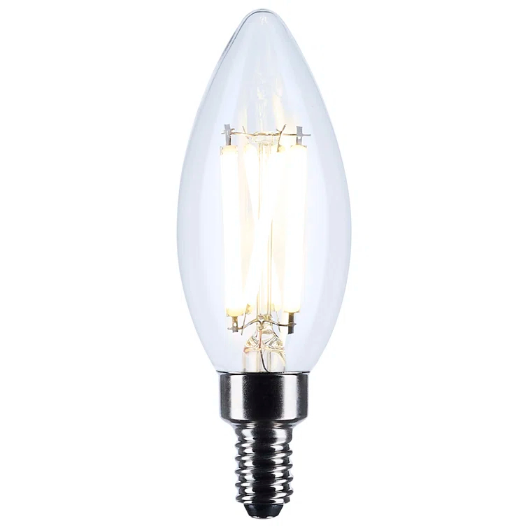 75 Watt Equivalent B11 E12/Candelabra Dimmable 3500K LED Bulb