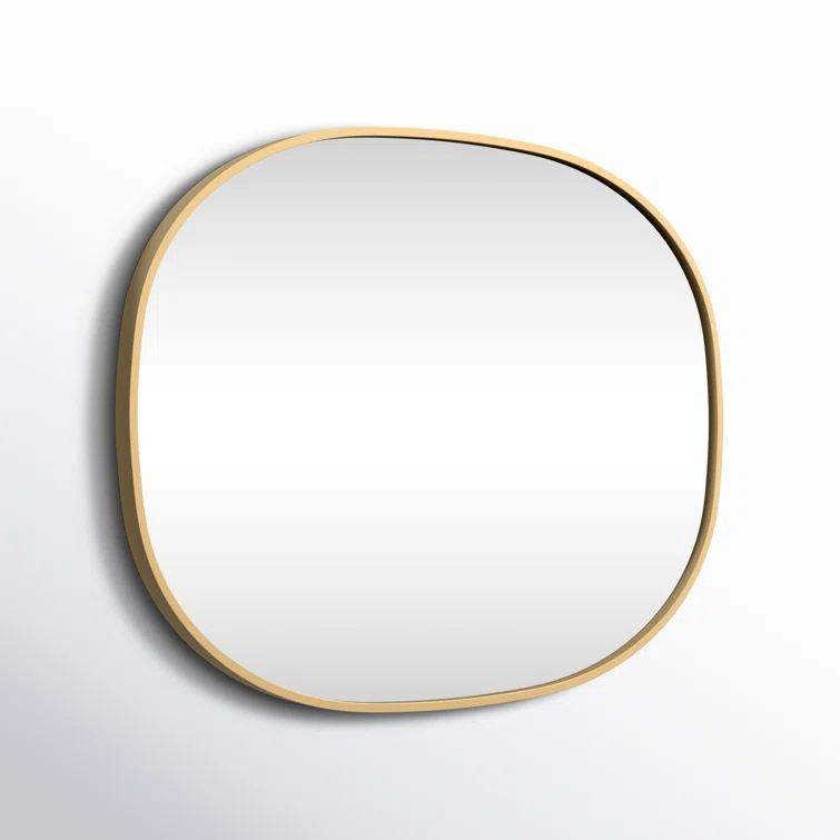 Sabine Metal Curved Oval Wall Mirror