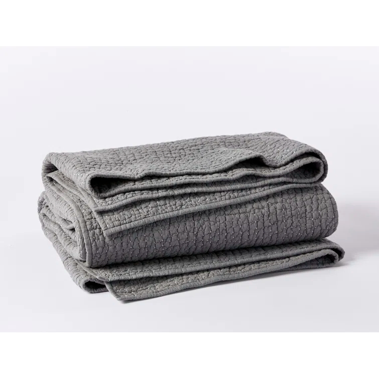 Slate Organic Cotton Twin Quilt
