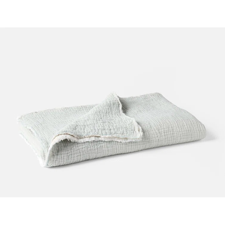 Tidal Chambray Organic Cotton Throw Blanket
