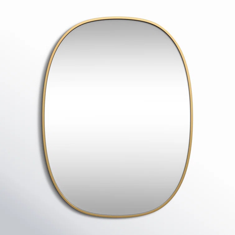 Sabine Metal Curved Oval Wall Mirror