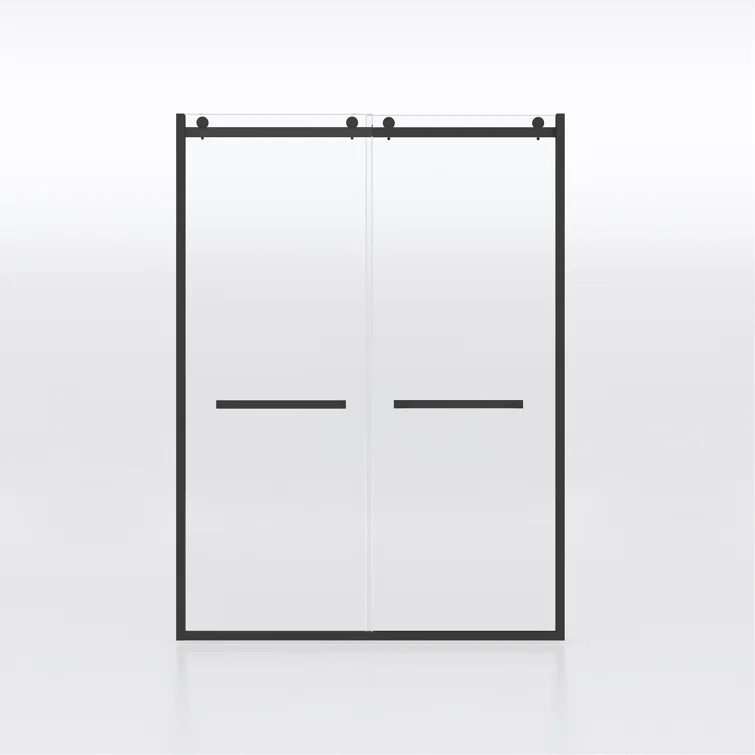 BVNECXP Frameless Sliding Glass Shower Doors 60" Width X 76"Height With 3/8"(10Mm) Clear Tempered Glass YY3CHO-W1675S00002