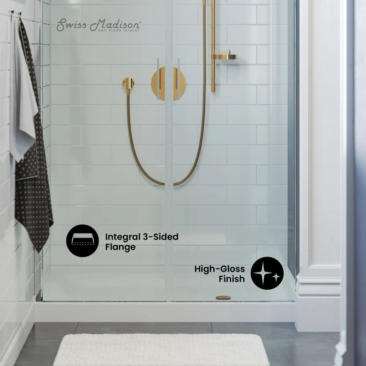 Voltaire 48" x 36" Single-Threshold, Shower Base