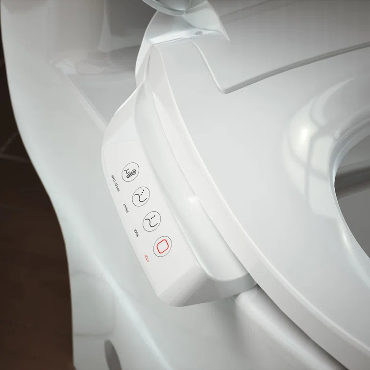 PureWash E545 Elongated Heated Bidet Toilet Seat, Electric Bidets for Existing Toilets