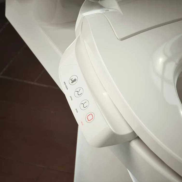 PureWash E545 Elongated Heated Bidet Toilet Seat, Electric Bidets for Existing Toilets