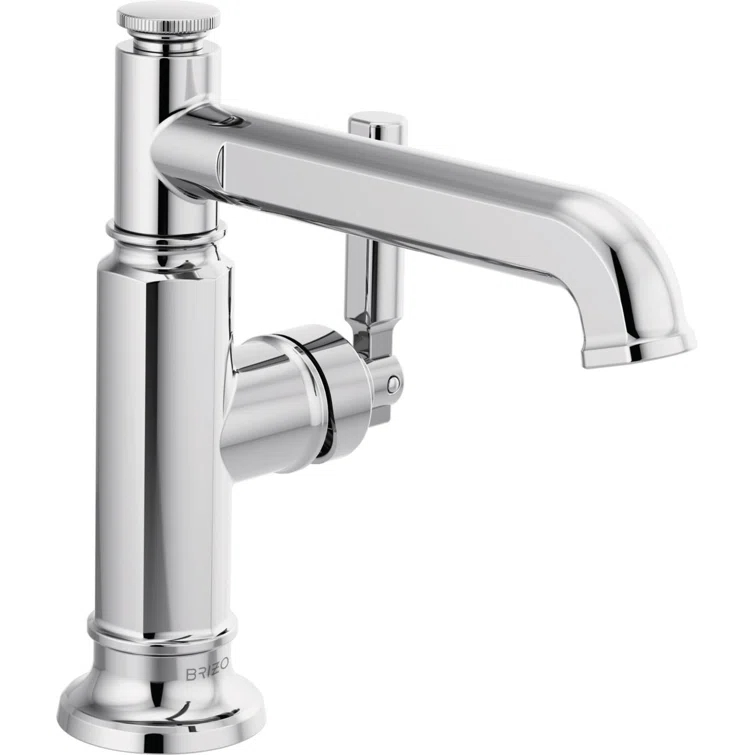 SleekStream Chrome 7'' Modern Single-Handle Brass Bathroom Faucet
