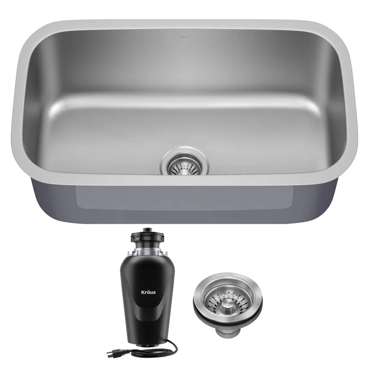 Kraus Premier 31.5-inch 18 Gauge Undermount Kitchen Sink with Waste Guard™ Garbage Disposal