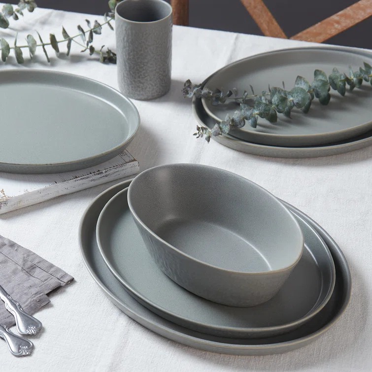Stone by Mercer Project Katachi 32-Piece Dinnerware Set Stoneware