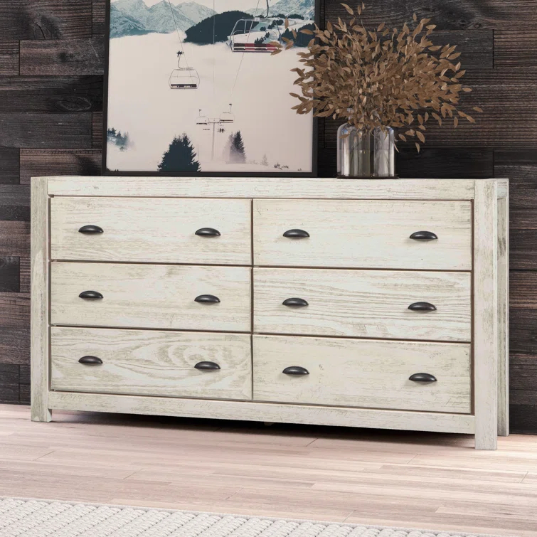 Montauk Solid Wood 59.5'' W 6 - Drawer Dresser