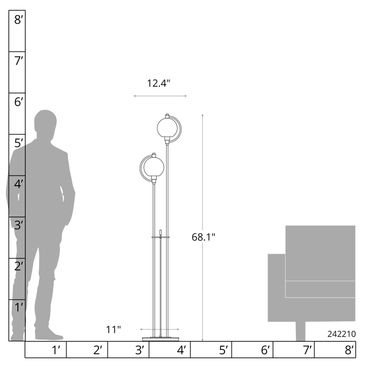 Pluto 68.1" Novelty Floor Lamp