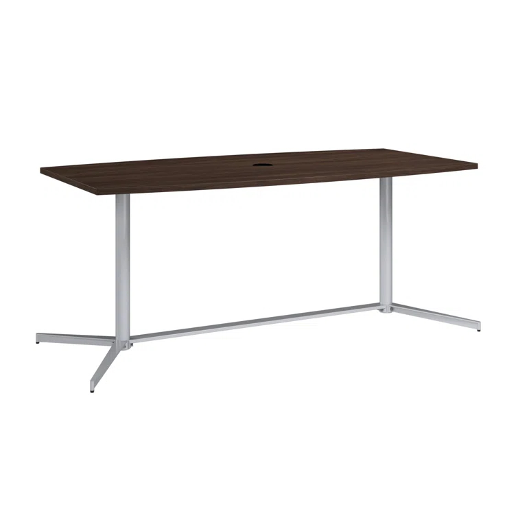 Bush Business Furniture Office Conference Table With Metal Base