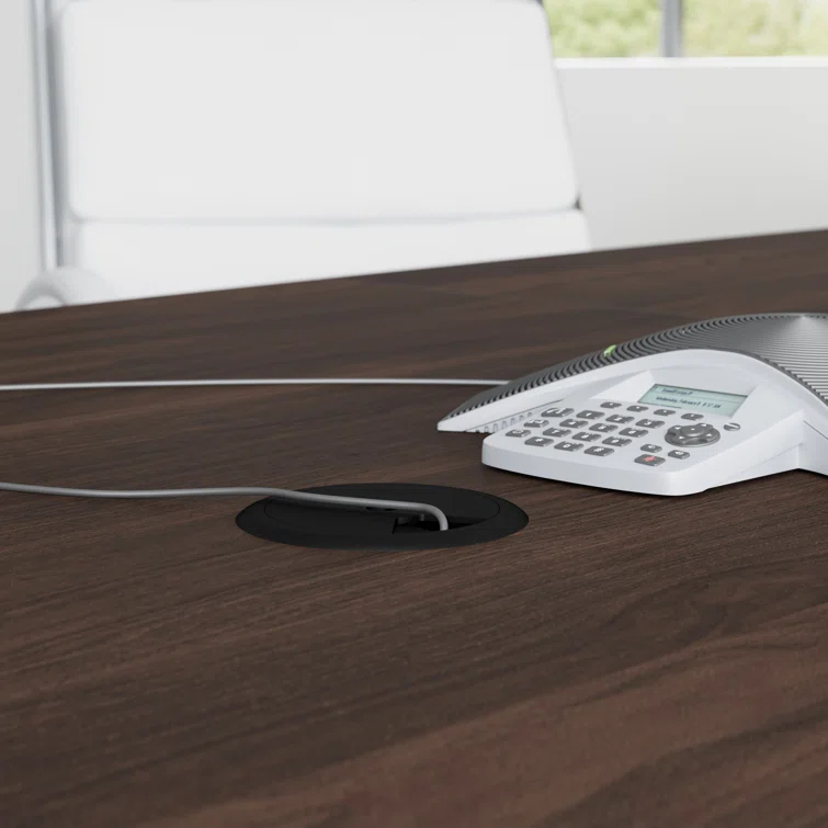 Bush Business Furniture Office Conference Table With Metal Base