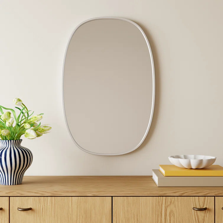 Sabine Metal Curved Oval Wall Mirror