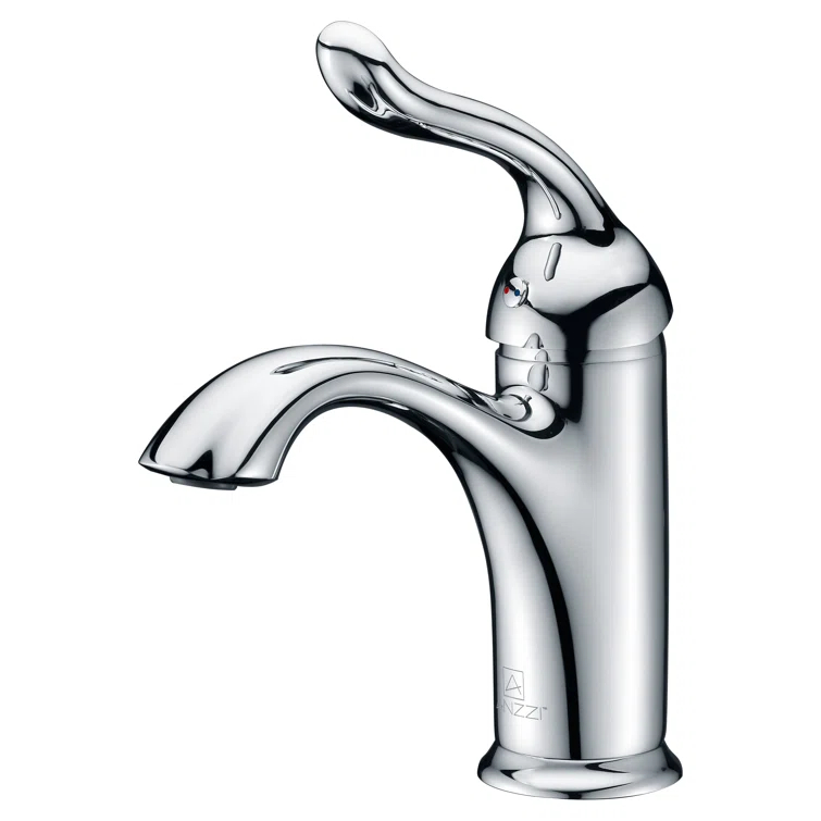 Arc Single-Hole Single-handle Bathroom Faucet with Drain Assembly