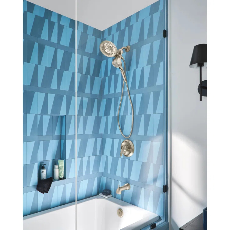 Moen Engage Tub and Shower Faucet with Magnetix Dual Shower Heads, Valve Included