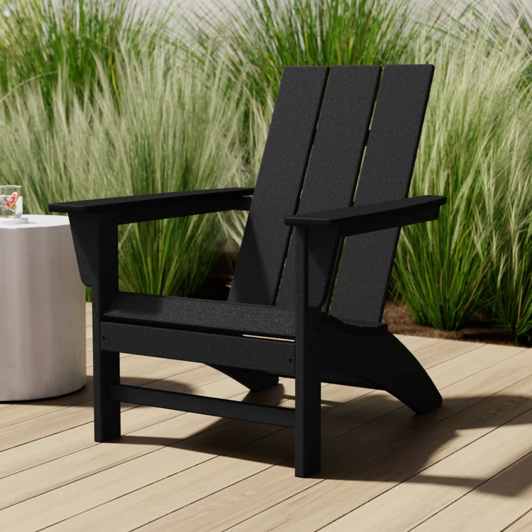 Modern Adirondack High-Density Polyethylene (HDPE) Outdoor Adirondack Chair