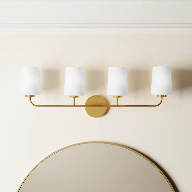 Fitz 4 Light Frosted Dimmable Vanity Light