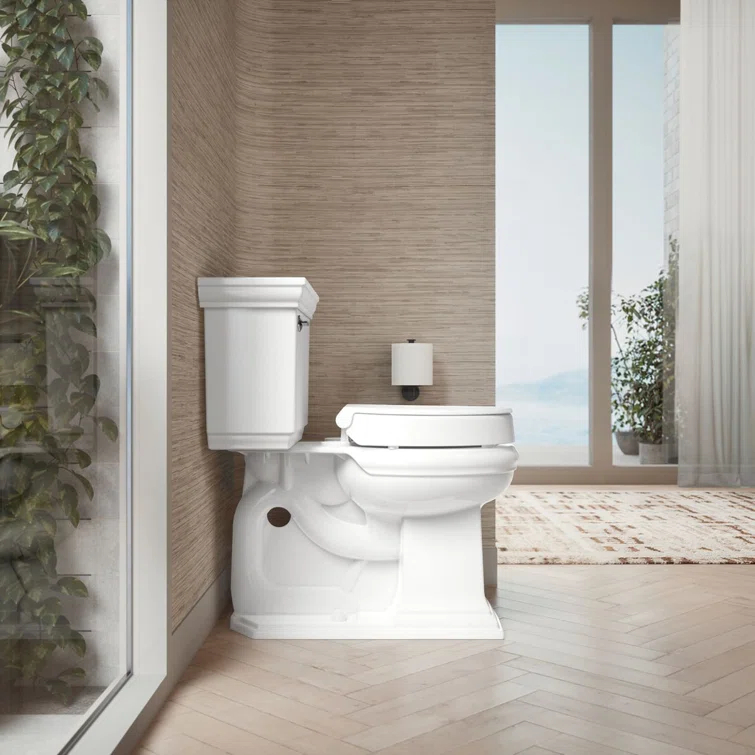 Hyten Elevated Toilet Seat with Quiet-Close Lid and Seat and Grip-Tight Bumpers