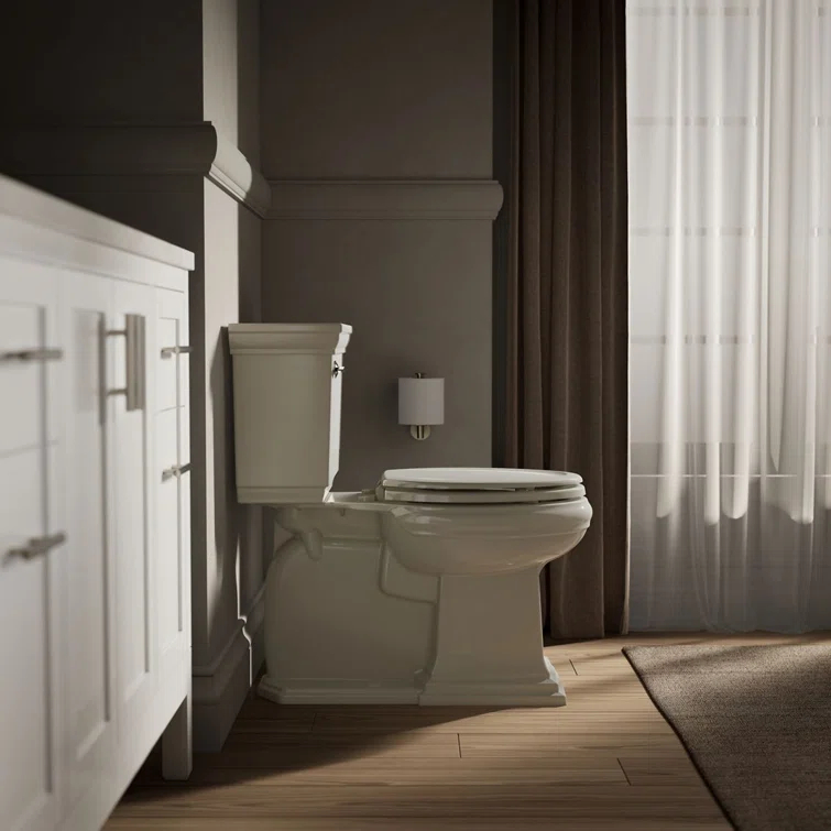 Stonewood Compression-Molded Wood Toilet Seat with Color-Matched Plastic Hinges