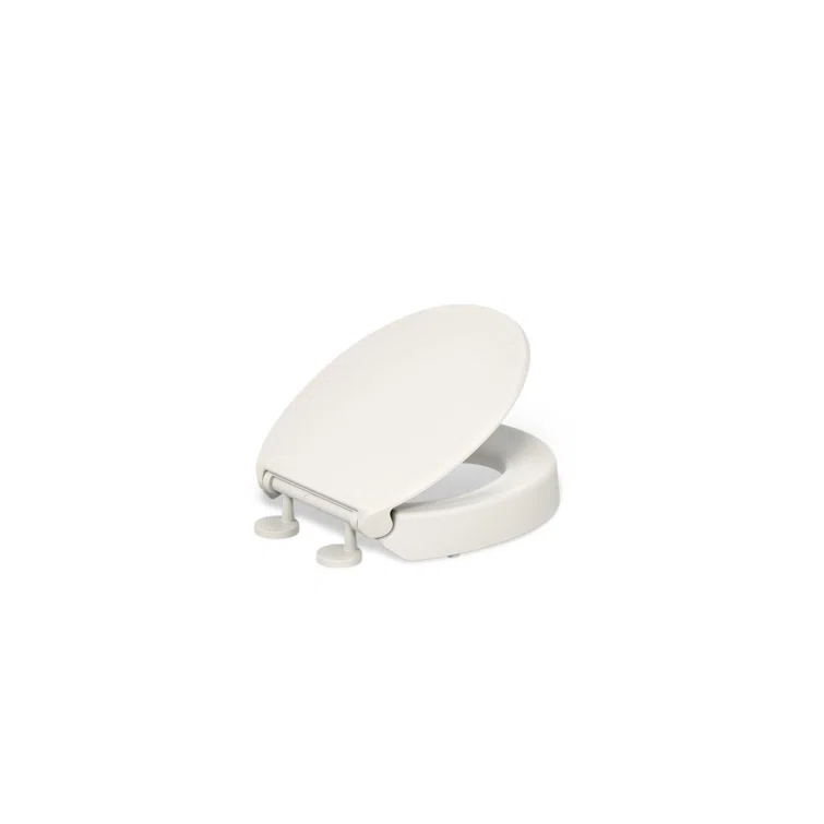 Hyten Elevated Toilet Seat with Quiet-Close Lid and Seat and Grip-Tight Bumpers