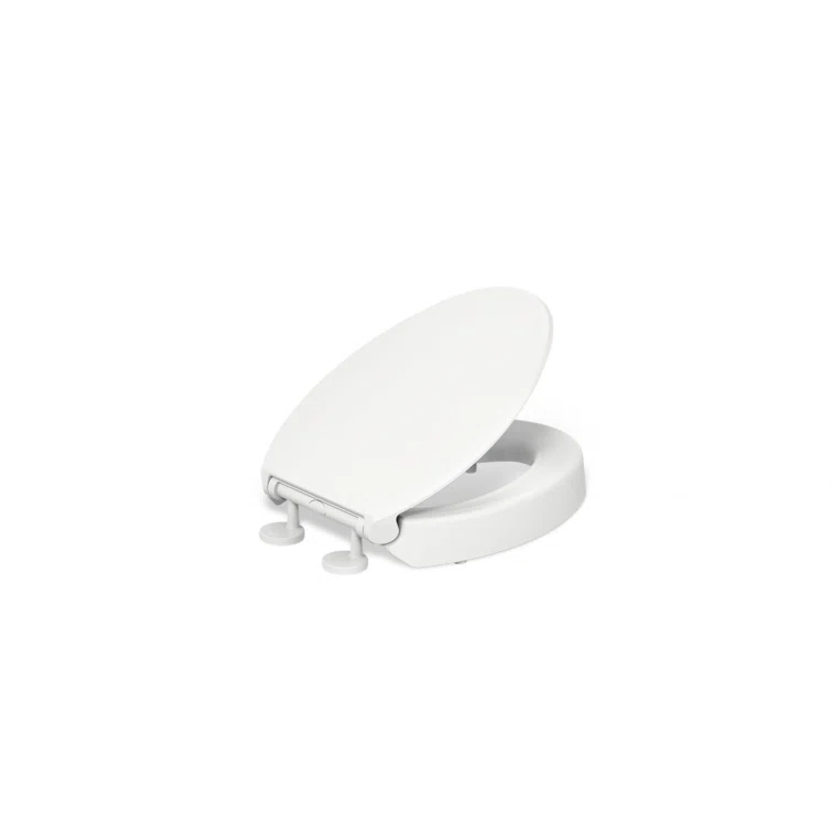 Hyten Elevated Toilet Seat with Quiet-Close Lid and Seat and Grip-Tight Bumpers