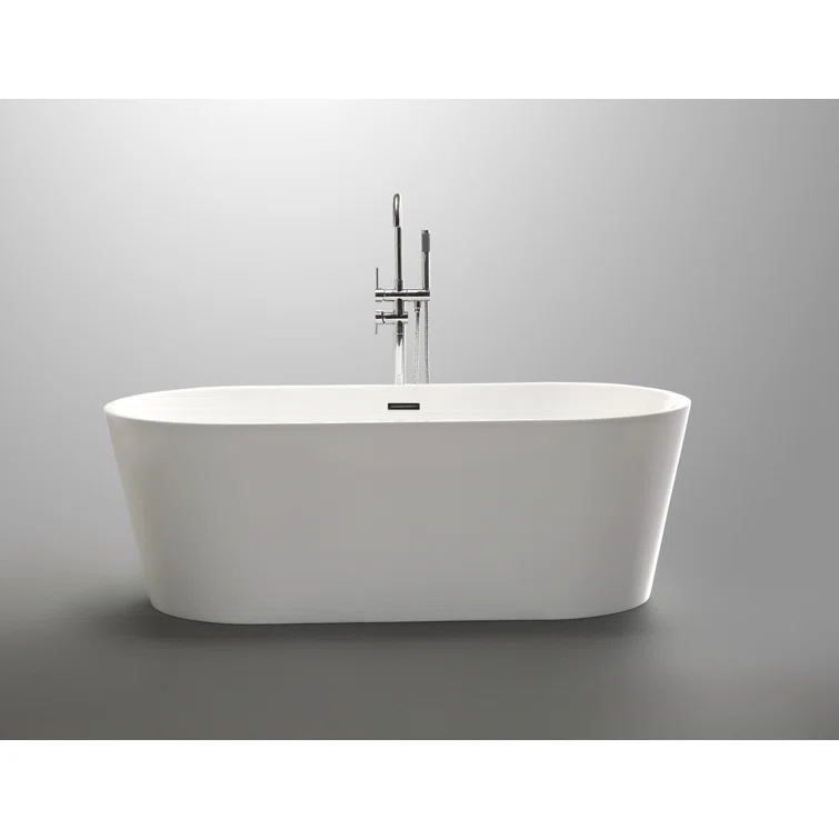 67'' x 32'' Freestanding Soaking Acrylic Bathtub