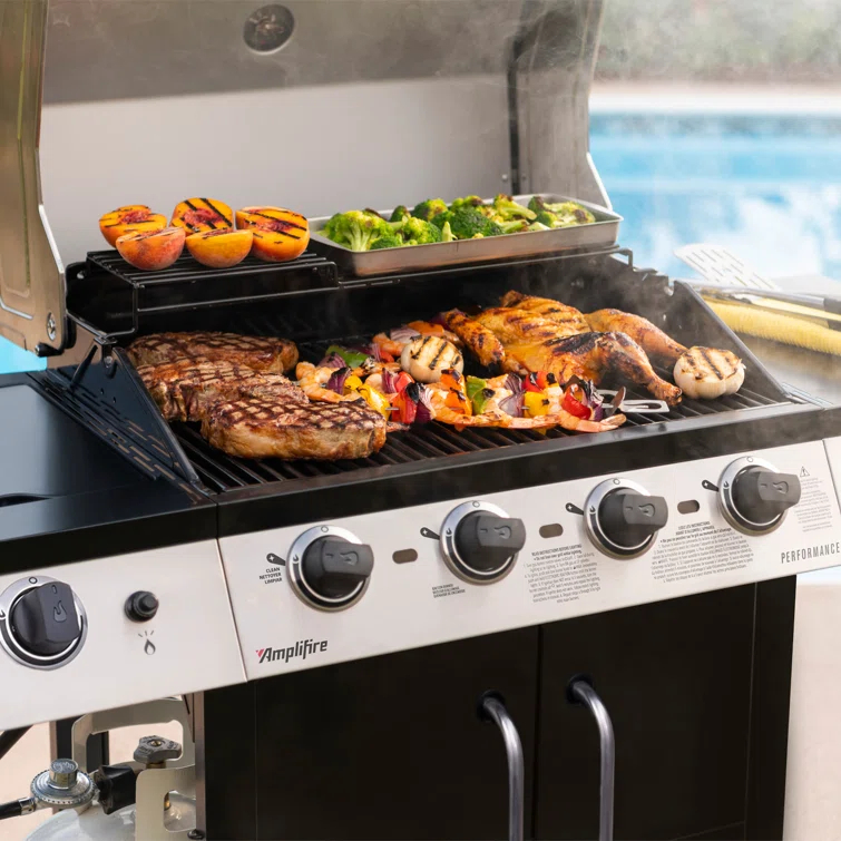 Charbroil Performance Series Infrared 4-Burner Propane Gas Grill, Black