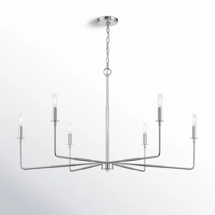 Alysa 6 - Light Dimmable Classic / Traditional Chandelier