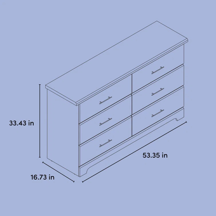 Brookside 6 Drawer Double Dresser