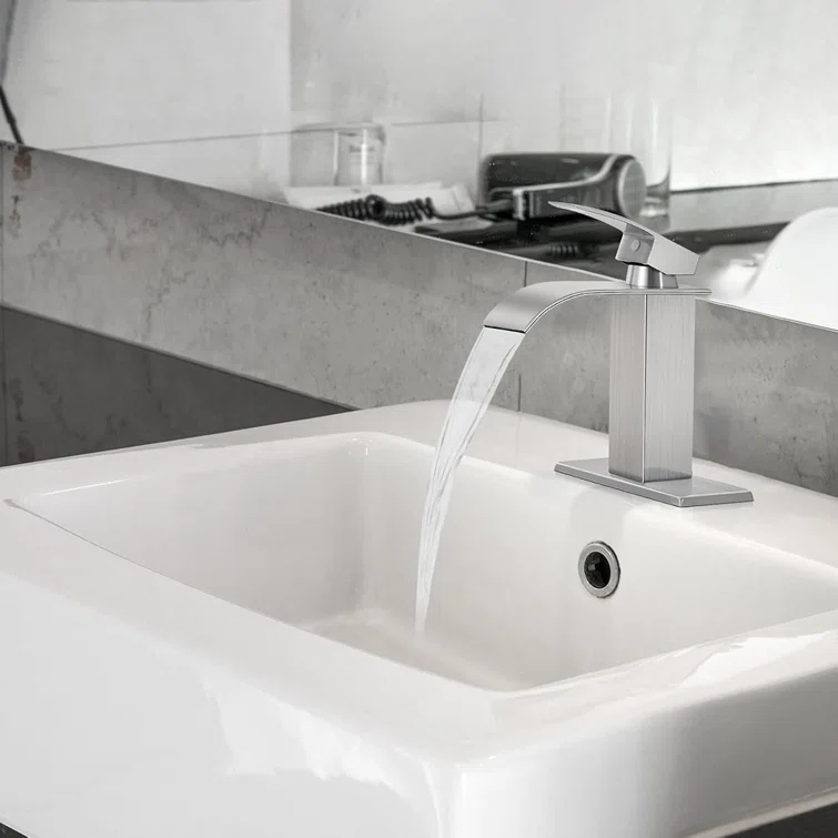 Waterfall Bathroom Faucet,Single Handle 1 Or 3 Hole Bathroom...