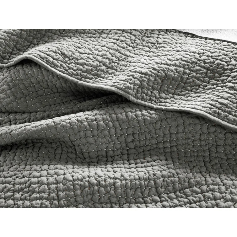 Slate Organic Cotton Twin Quilt
